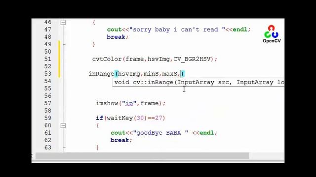 tennis ball tracking OpenCv code part 1 смотреть онлайн