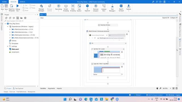 Make a bot to challenge the speed test use the get text activity and type into #UiPath #TTA #RPA смотреть онлайн