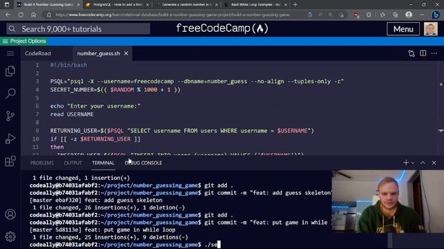 Number Guessing Game | FreeCodeCamp смотреть онлайн