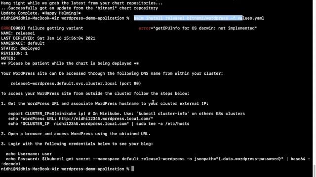 Deploy Wordpress application using Helm chart with custom configuration | Ingress enabled in helm | смотреть онлайн