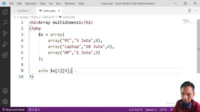 PHP Video 15 PHP Array Multi Dimension (Side Server / Web Programming) #Part2 смотреть онлайн