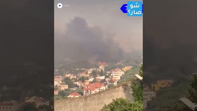 تسببت درجات الحرارة العالية التي وصلت إلى (+43 درجة مئوية)، في نشوب حرائق في باليرمو