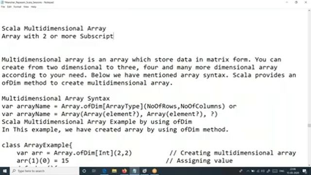 Scala For Apache Spark|Session43|Arrays|Manohar Papasani|manoharpapasani.com смотреть онлайн