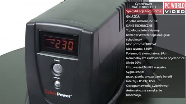 CyberPower VALUE1000ELCD - test PC World