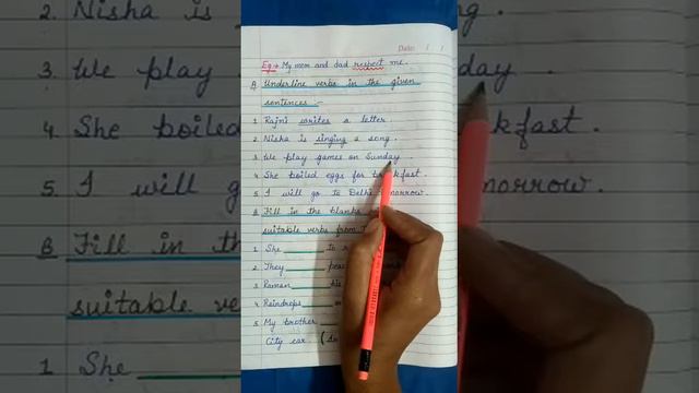 Verbs Worksheet (Class III, English Gr.) | KIDZ MILLENNIUM SCHOOL, ROORKEE смотреть онлайн