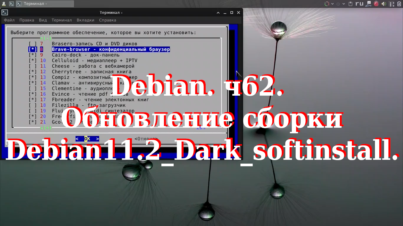 Debian ч62. Обновление сборки Debian11.2_Dark_softinstall. смотреть онлайн