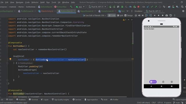 Bottom Navigation Bar in Android Jetpack Compose | Custom Bottom Navigation Bar смотреть онлайн