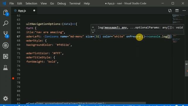 #4.2 - Drawer navigation with header | React Navigation v 3.x | react native tutorials in hindi смотреть онлайн