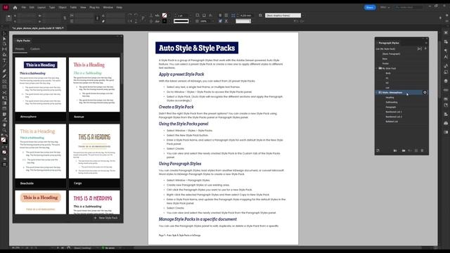 AI Text Formatting with style packs in InDesign смотреть онлайн