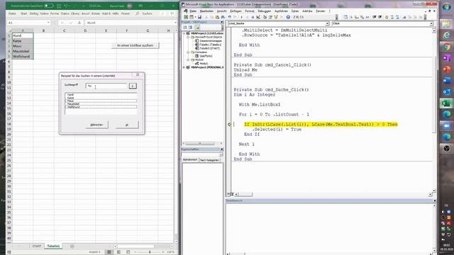 198. Excel-VBA: Die Suche im Listenfeld über eine TextBox (Mehrfachmarkierung von ListBox-Einträgen смотреть онлайн