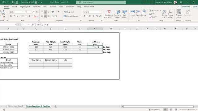 Excel -Basic String Functions 2 смотреть онлайн