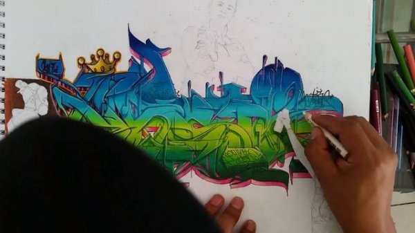 Graffiti wild style tutorial/ Graffiti step by step 2017