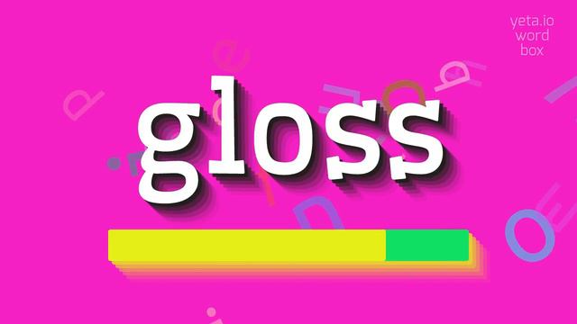 HOW TO SAY GLOSS? #gloss смотреть онлайн
