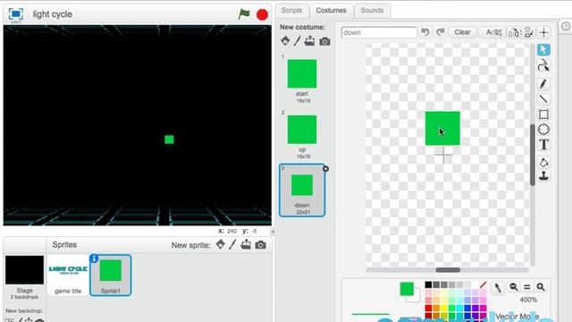 Light Cycle: Adding Player One | 05 of 16 | Making a 2 player game in Scratch | CompuKids смотреть онлайн