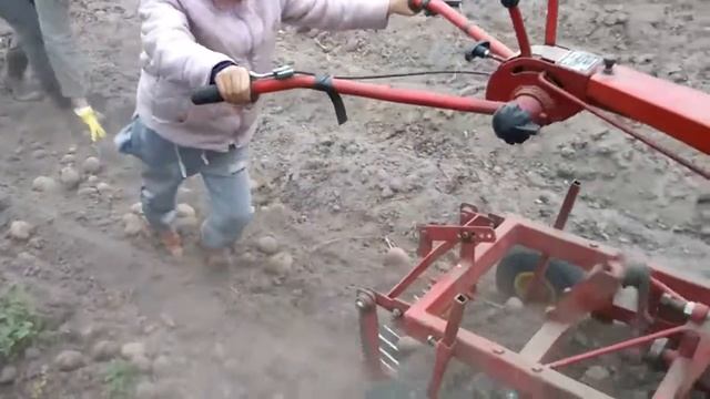 Картофелекопалка КМ 1, справится даже семилетний ребёнок смотреть онлайн