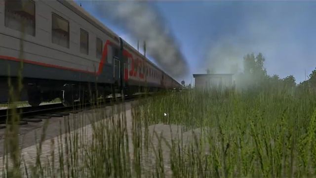 [Trainz] Паровоз Л-3393 с ретро-поездом смотреть онлайн
