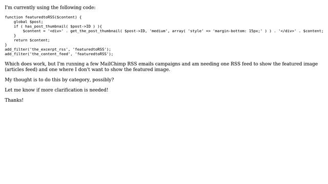 Wordpress: Can I add the post featured image to a specific RSS feed? смотреть онлайн