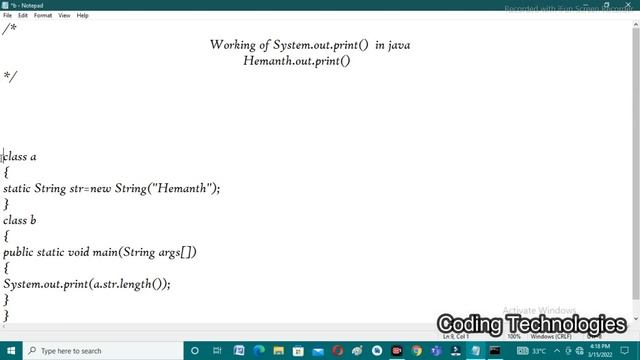 How System.out.print() works in Java Telugu | How can we create our own print() function in java смотреть онлайн