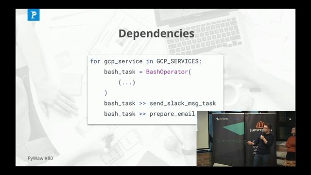 PyWaw #80 - Manageable data pipelines with Airflow and Kubernetes смотреть онлайн