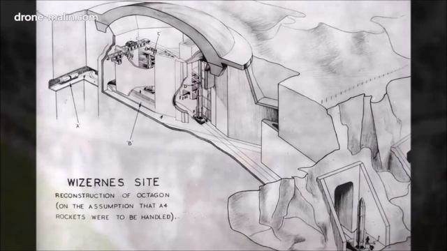 La coupole d'Helfaut base de lancement des fusées V2 en vue aérienne par drone смотреть онлайн