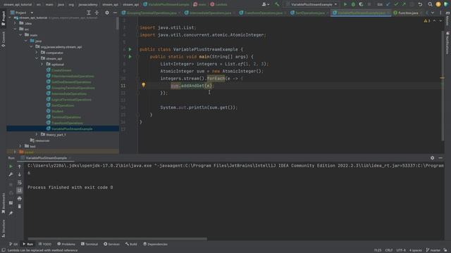 Java для начинающих - Работа с внешними переменными в Stream api смотреть онлайн