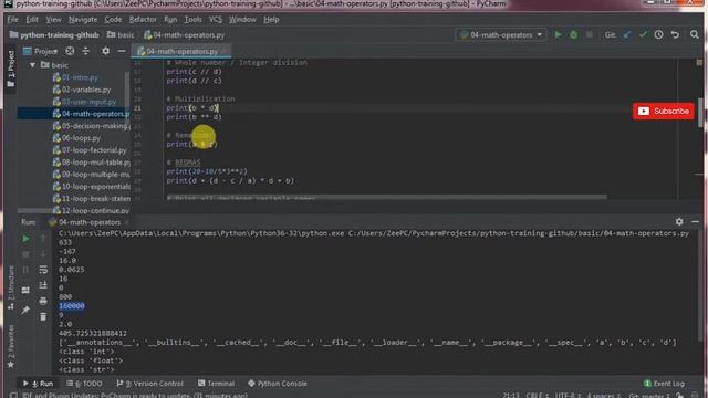 Python Tutorials - Math Operators смотреть онлайн
