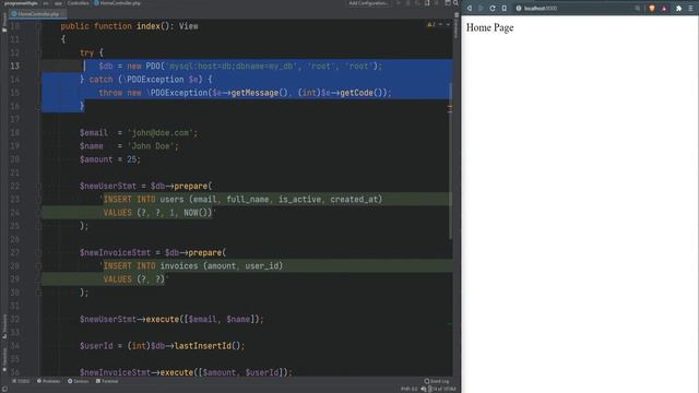 PHP PDO Tutorial Part 2 - Transactions - Env Variables & PHPDotEnv - Full PHP 8 Tutorial смотреть онлайн