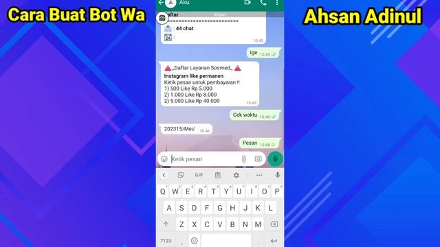 Cara Membuat Bot Whatsapp Mudah Di HP смотреть онлайн