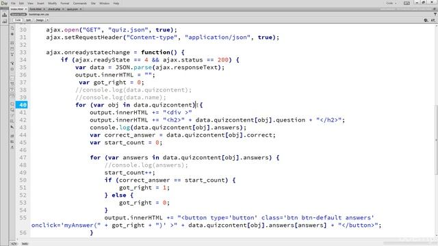 016 Creating the innerHTML from JSON file смотреть онлайн