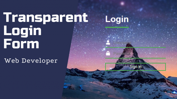 Прозрачная форма входа CSS - Форма входа CSS | HTML и CSS