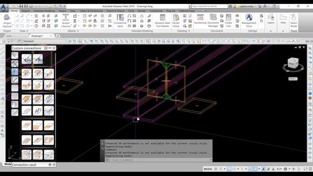 21. Custom Connections in Advance Steel 2019 смотреть онлайн