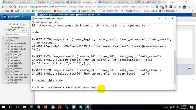 How to Create an Admin Account in WordPress via MySQL смотреть онлайн