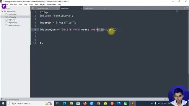 How to create Delete API for Android App Development | PHP MySQL Restful API | edutika | Hindi 202 смотреть онлайн