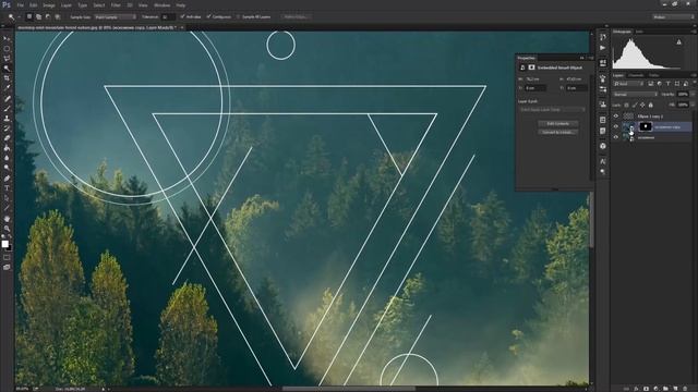 Эффект Polyscape в фотошопе смотреть онлайн