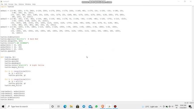 IRON MAN HELMET Design in Python IDLE Shell. смотреть онлайн