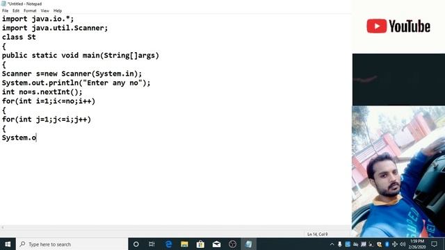 very simple java programs#11 "user input star pattern print in java" смотреть онлайн
