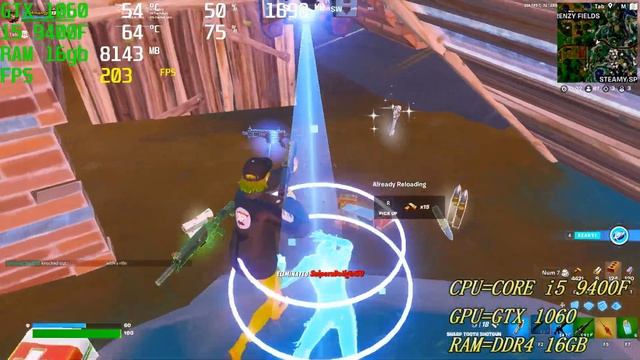 GTX 760/GTX 960/GTX 1060/GTX 1660Ti×CORE i5 9400F/fortnite fps test/C4 S4/Peformance mode Low смотреть онлайн