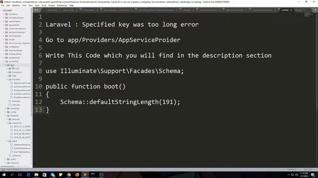 How to Solve Laravel : Specified key was too long error смотреть онлайн