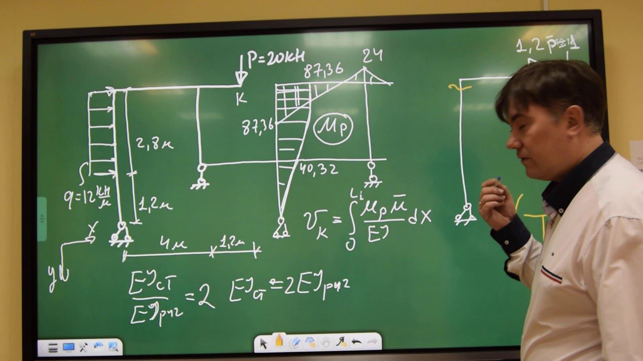 Определение перемещений в раме методом Мора (начало) смотреть онлайн