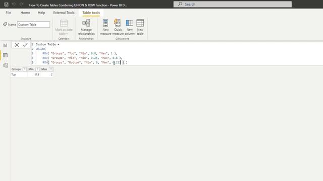 How To Create Tables By Combining UNION and ROW Functions In Power BI [2023 Update] смотреть онлайн