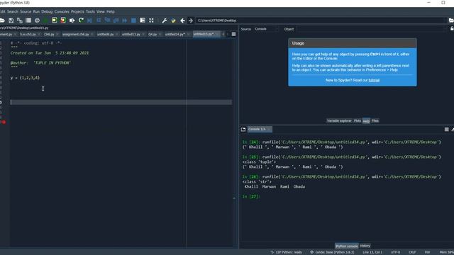 SUHAIB ALKHALDI Tuple in Python смотреть онлайн