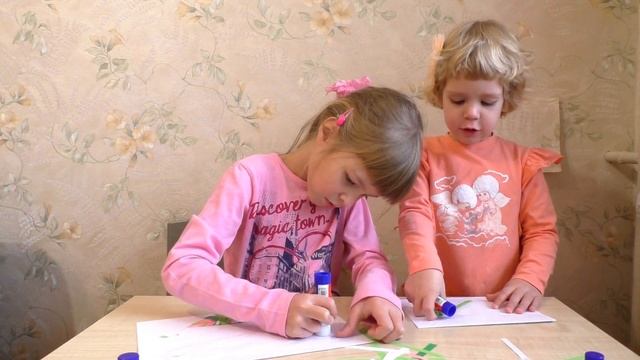 Как сделать открытку на новый год. Зимние аппликации. Новогодние поделки. смотреть онлайн
