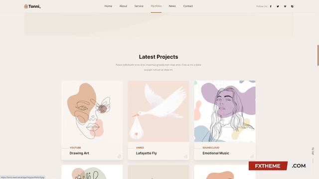 Tonni - Personal Portfolio React NextJs Template landing page vcard смотреть онлайн