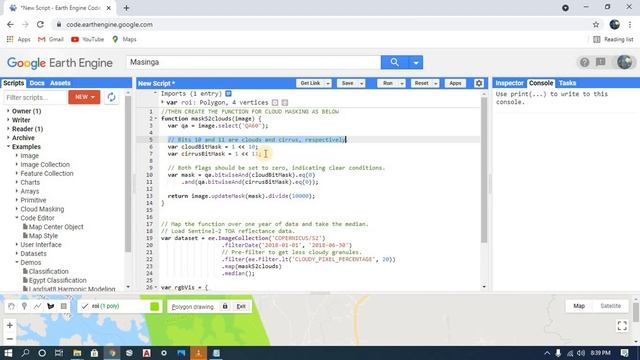 Extracting Cloud Masked Image for a Study Area in Google Earth Engine _ Java Script for Beginners. смотреть онлайн