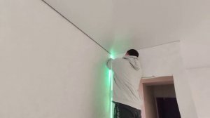 Натяжной теневой потолок с подсветкой/китайский 3М/ натяжной потолок своими руками.