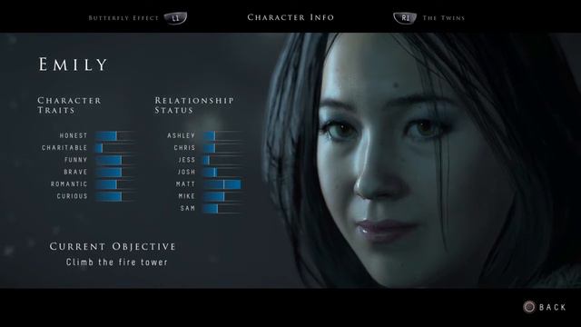 Until Dawn | Emily Status Screen смотреть онлайн