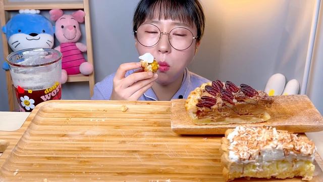 파이 타르트🍰 애플파이 피칸파이 코코넛파이 호박머랭파이 디저트 먹방 Dessert Mukbang смотреть онлайн