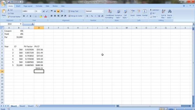 Bond Valuation in Excel смотреть онлайн