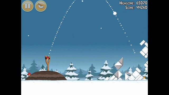 Angry Birds Seasons Season's Greedings 1-1 Walkthrough Christmas 2011 3 Star смотреть онлайн