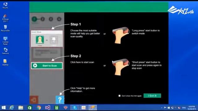 3D Scanner 2.0 XYZprinting Handheld Full Color смотреть онлайн